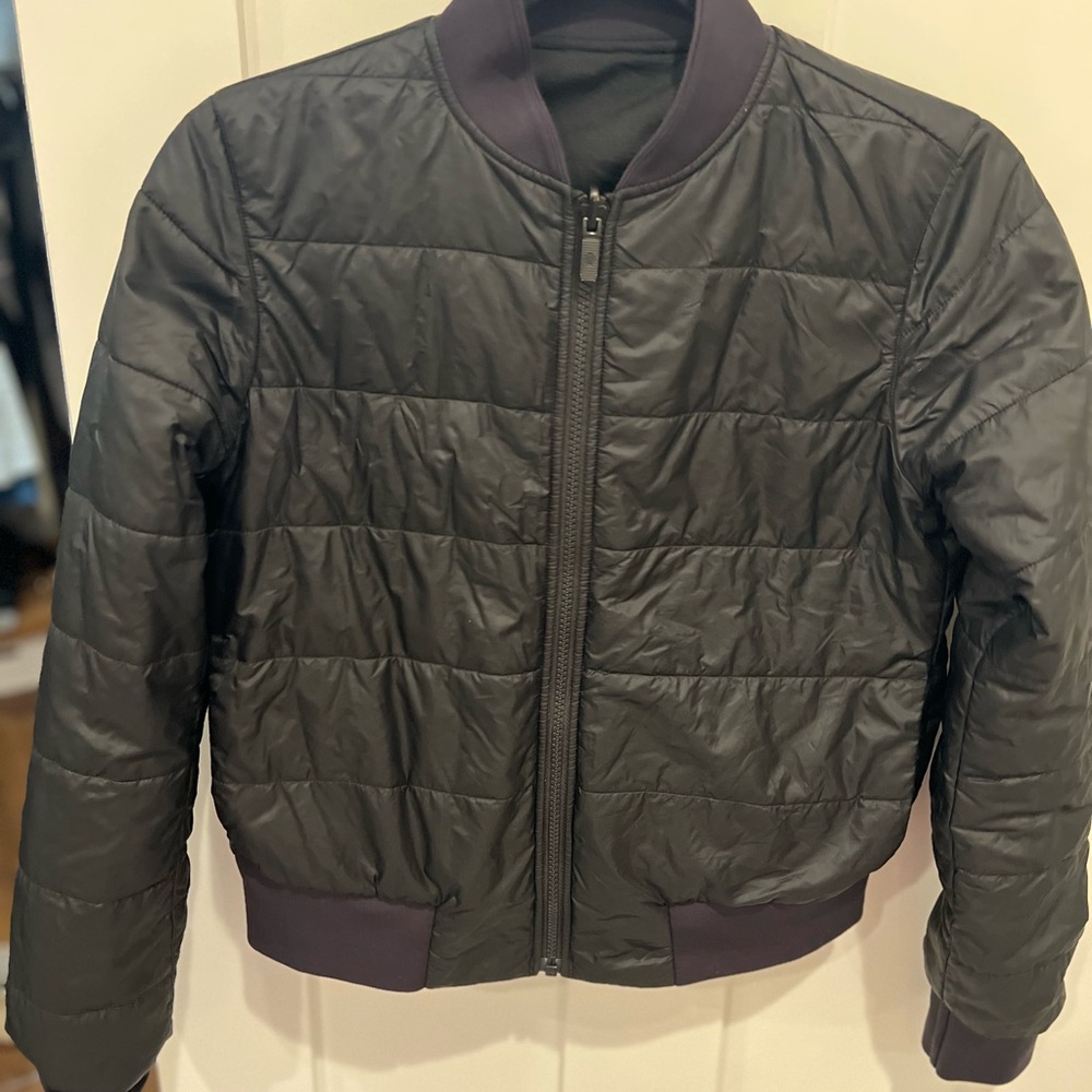 Lululemon Non-Stop Black Quilted Bomber Jacket